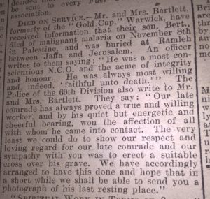 Warwick Advertiser - 21st December 1918