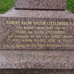 Ralph's inscription on the family grave at Milverton Cemetery